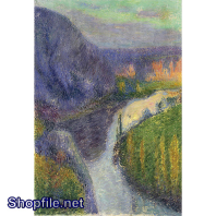 TSD3602 - Tranh sơn dầu suối chảy hiền hòa